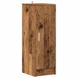 Berkfield Home Shoe Cabinet Old Wood 32x35x92 cm Engineered Wood in Brown - Size: 32 x 35 x 92 cm - thumbnail 2
