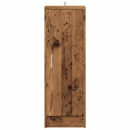 Berkfield Home Shoe Cabinet Old Wood 32x35x92 cm Engineered Wood in Brown - Size: 32 x 35 x 92 cm - thumbnail 4