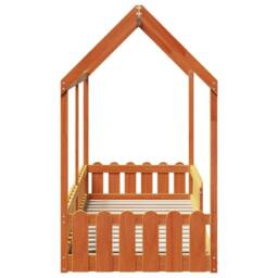 Berkfield Home Kids' House Bed Frame without Mattress Wax Brown 80x200 cm - thumbnail 5
