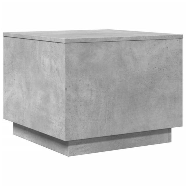 Berkfield Home Modern Coffee Table with LED Lights Concrete Grey 50x50x40 cm - Size: 50 x 50 x 40 cm - image 1