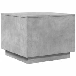 Berkfield Home Modern Coffee Table with LED Lights Concrete Grey 50x50x40 cm - Size: 50 x 50 x 40 cm - thumbnail 1