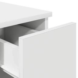 Berkfield Home Bedside Cabinets with Drawer 2 pcs White 20x36x60 cm - Size: 20 x 36 x 60 cm - thumbnail 9