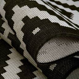 THE RUGS Outdoor Indoor Diamond Garden Patio Rug Weather Resistant Jet Washable in Black - Size: 240 cm x 340 cm - thumbnail 6
