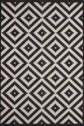 THE RUGS Outdoor Indoor Diamond Garden Patio Rug Weather Resistant Jet Washable in Black - Size: 240 cm x 340 cm - thumbnail 1