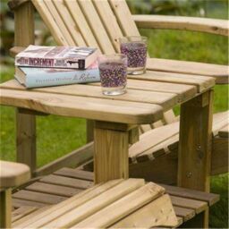 Cheshire 2 Seater Softwood Adirondack Garden Companion Seats in Light Oak - thumbnail 4