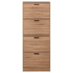 Wyld and Coco Shoe Storage Light Brown Four Closed Compartments Compact Hallway - thumbnail 5