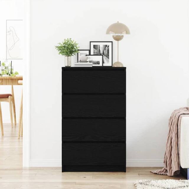 Berkfield Home Sideboard Black Oak 60x35x98.5 cm Engineered Wood - image 1
