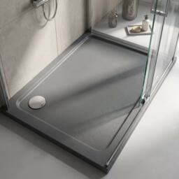 Balterley Rectangular Shower Tray 1000x700mm in Grey - thumbnail 3