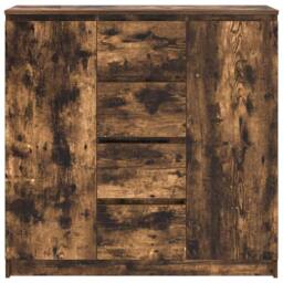 Berkfield Home Sideboard with Drawers Smoked Oak 100.5x35x98.5 cm Engineered Wood in Brown - thumbnail 6