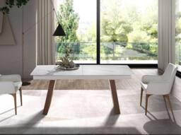 Angel Cerda Oval Extending Dining Table White Porcelain Marble - thumbnail 3