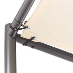 Wyld and Coco Pergola - Beige Polyester Canopy Powder-Coated Steel 282 x 294 cm - thumbnail 5