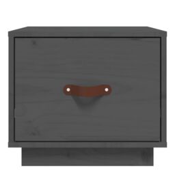 Berkfield Home Bedside Cabinet Grey 40x34x35 cm Solid Wood Pine - Size: 40 x 34 x 35 cm - thumbnail 5