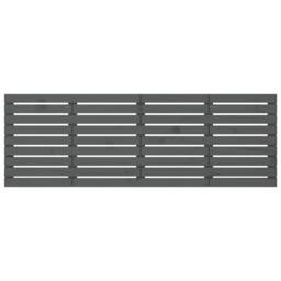 Berkfield Home Wall Headboard Grey 206x3x63 cm Solid Wood Pine - Size: 206 x 3 x 63 cm - thumbnail 4