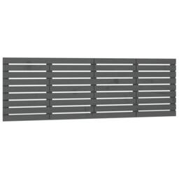 Berkfield Home Wall Headboard Grey 206x3x63 cm Solid Wood Pine - Size: 206 x 3 x 63 cm - thumbnail 3