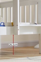 Home Discount Vida Designs Milan Detachable Bunk Bed Frame with Ladder Bedroom Kids Furniture in White - Size: Single - thumbnail 6