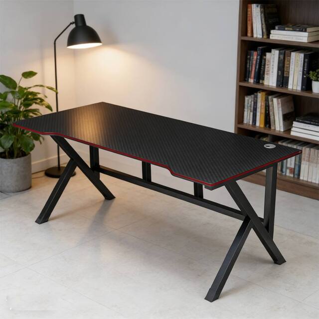 Ventryn Computer Desk Laptop PC Study Table Home Office Workstation in Black - image 1