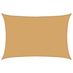 Berkfield Home Sunshade Sail 160 g/m¬≤ Rectangular Sand 5x6 m HDPE in Yellow - thumbnail 2