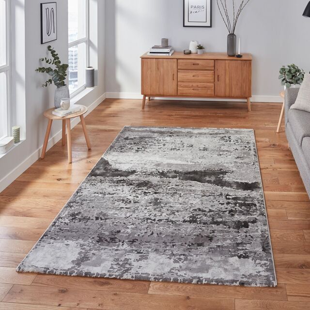 The Rug Shop UK Modern Easy To Clean Stain-Resistant Area Rug in Grey - Size: 200 cm x 290 cm - image 1