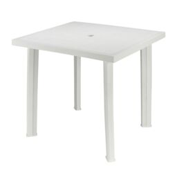 EONLION White Square Garden Plastic Lightweight Table Patio Deck Outdoor Furniture - thumbnail 3
