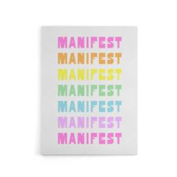 "Artery8 Manifest Manifest Manifest Colourful Modern Canvas Wall Art Print - Size: W12"" x H16""" - thumbnail 1