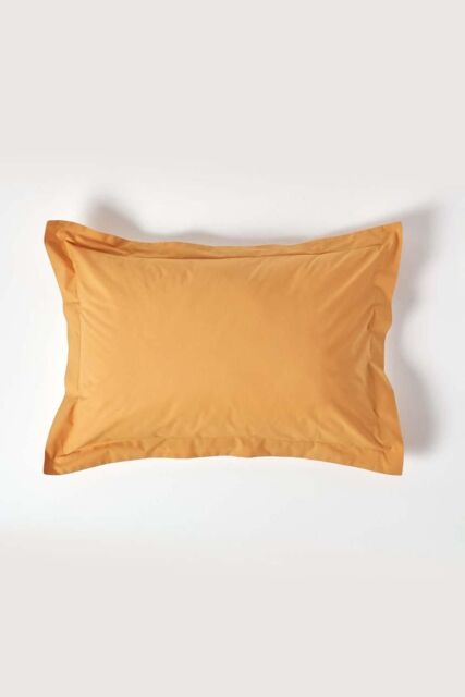 Homescapes Egyptian Cotton Oxford Pillowcase 200 TC, Standard Size in Mustard - image 1