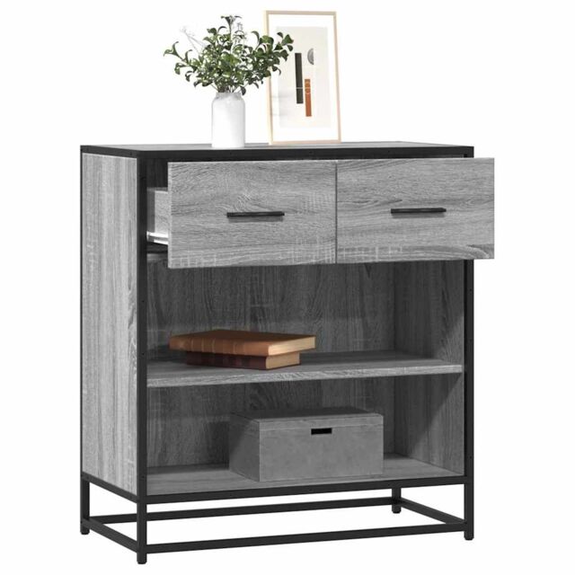 Berkfield Home Sideboard Grey Sonoma 68x35x76 cm Engineered Wood - Size: 68 x 35 x 76 cm - image 1