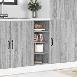 Berkfield Home Bottom Cabinet Grey Sonoma 30x44, 5x81, 5 cm Engineered Wood - thumbnail 3