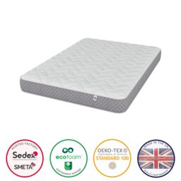 Catherine Lansfield Tranquil Nights Hybrid Mattress in White - Size: Small Double - thumbnail 2
