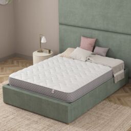 Catherine Lansfield Tranquil Nights Hybrid Mattress in White - Size: Small Double - thumbnail 1