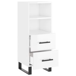 Berkfield Home Sideboard High Gloss White 34.5x34x90 cm Engineered Wood - thumbnail 5
