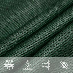 Berkfield Home Sunshade Sail 160 g/m¬≤ Dark Green 4x4 m HDPE - thumbnail 5