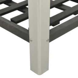 Berkfield Home Garden Raised Bed with Shelf 50x50x90 cm WPC Grey - Size: 50 x 50 x 90 cm - thumbnail 4