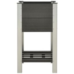 Berkfield Home Garden Raised Bed with Shelf 50x50x90 cm WPC Grey - Size: 50 x 50 x 90 cm - thumbnail 2