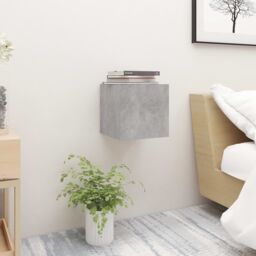 Berkfield Home Bedside Cabinet Concrete Grey 30.5x30x30 cm Engineered Wood - thumbnail 1
