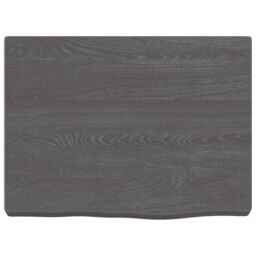 Berkfield Home Wall Shelf Dark Grey 40x30x(2-4) cm Treated Solid Wood Oak in Brown - thumbnail 2