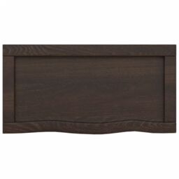 Berkfield Home Wall Shelf Dark Grey 40x30x(2-4) cm Treated Solid Wood Oak in Brown - thumbnail 3