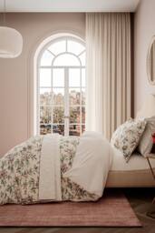 V&A 'Peony Blossom' Cotton Duvet Cover Set in Light Pink - Size: Single - thumbnail 1