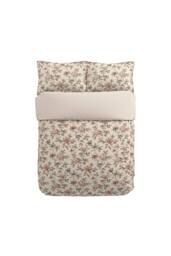 V&A 'Peony Blossom' Cotton Duvet Cover Set in Light Pink - Size: Single - thumbnail 4