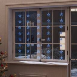 Berkfield Home LED Star Curtain Fairy Lights 200 LED Blue 8 Function