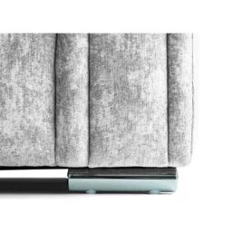 Furnishings For Less UK Chiswick Fabric Corner Sofa Silver Fox with Footstool - Left Hand Facing in Grey - thumbnail 3