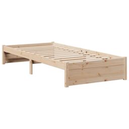 Berkfield Home Bookcase Bed without Mattress 75x190cm Small Single Solid Wood Pine in Brown - thumbnail 5