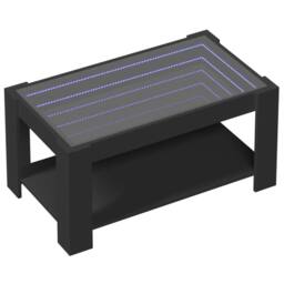 Berkfield Home Coffee Table with LED Black 93x53x45 cm Engineered Wood - Size: 93 x 53 x 45 cm - thumbnail 3