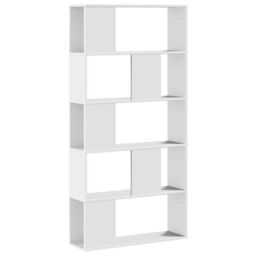 Berkfield Home Bookcase 5-Tier White 80.5x23.5x162.5 cm Engineered Wood - thumbnail 2