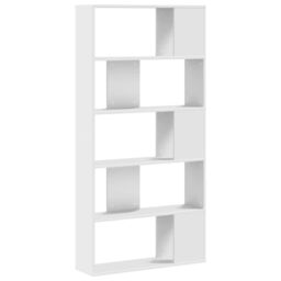 Berkfield Home Bookcase 5-Tier White 80.5x23.5x162.5 cm Engineered Wood - thumbnail 5