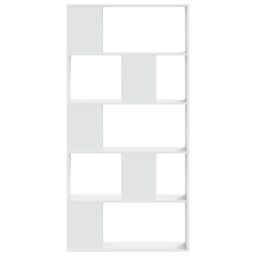Berkfield Home Bookcase 5-Tier White 80.5x23.5x162.5 cm Engineered Wood - thumbnail 3