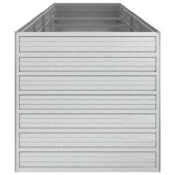 Berkfield Home Garden Raised Bed 320x80x77 cm Galvanized Steel Silver - Size: 320 x 80 x 77 cm - thumbnail 5