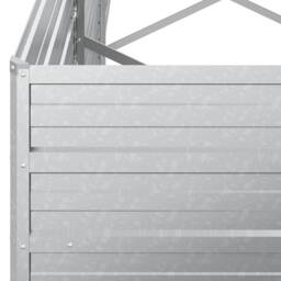 Berkfield Home Garden Raised Bed 320x80x77 cm Galvanized Steel Silver - Size: 320 x 80 x 77 cm - thumbnail 6