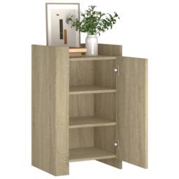 Berkfield Home Sideboard Sonoma Oak 45x35x75 cm Engineered Wood in Light Tan - Size: 45 x 35 x 75 cm - thumbnail 3