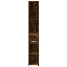 Berkfield Home Highboard Smoked Oak 30x42.5x185 cm Engineered Wood in Brown - thumbnail 4