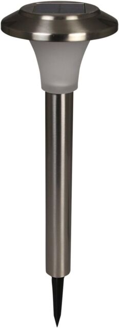 Luxform Calais Solar Post Light in S/Steel in Silver - image 1